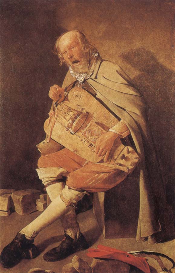 Georges de La Tour Hurdy-Gurdy Player